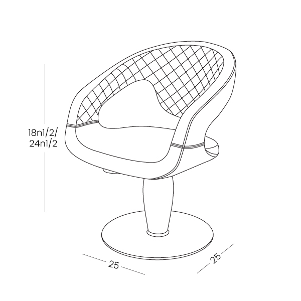 Cutting Chair Lyra Dimensions