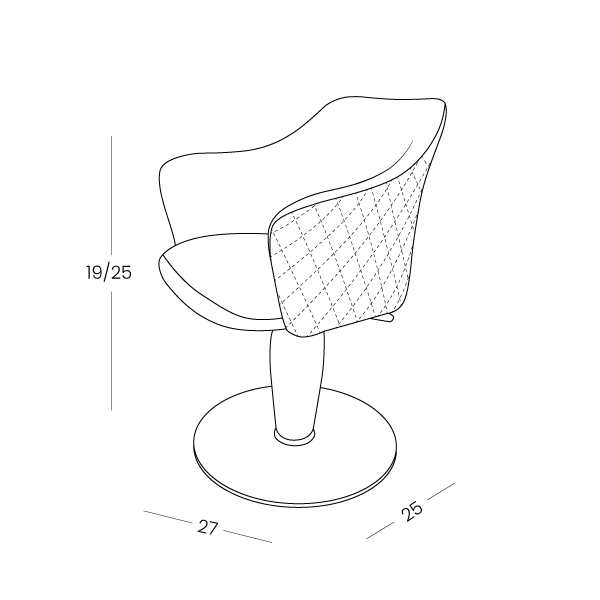 Cutting Chair Poised Dimensions