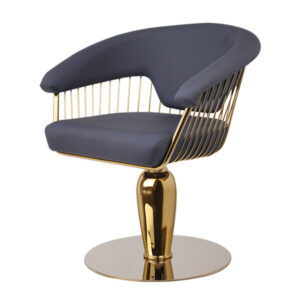 IKONIC Cutting Chair Arthur front angled view with gold frame