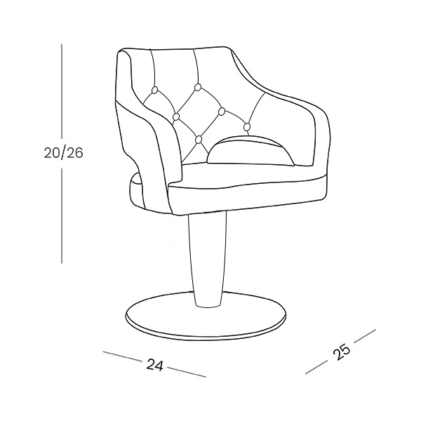 IKONIC Cutting Chair Halley Dimensions