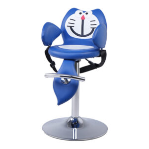 IKONIC Kids Chair Rory front angled view with blue cushioned seating