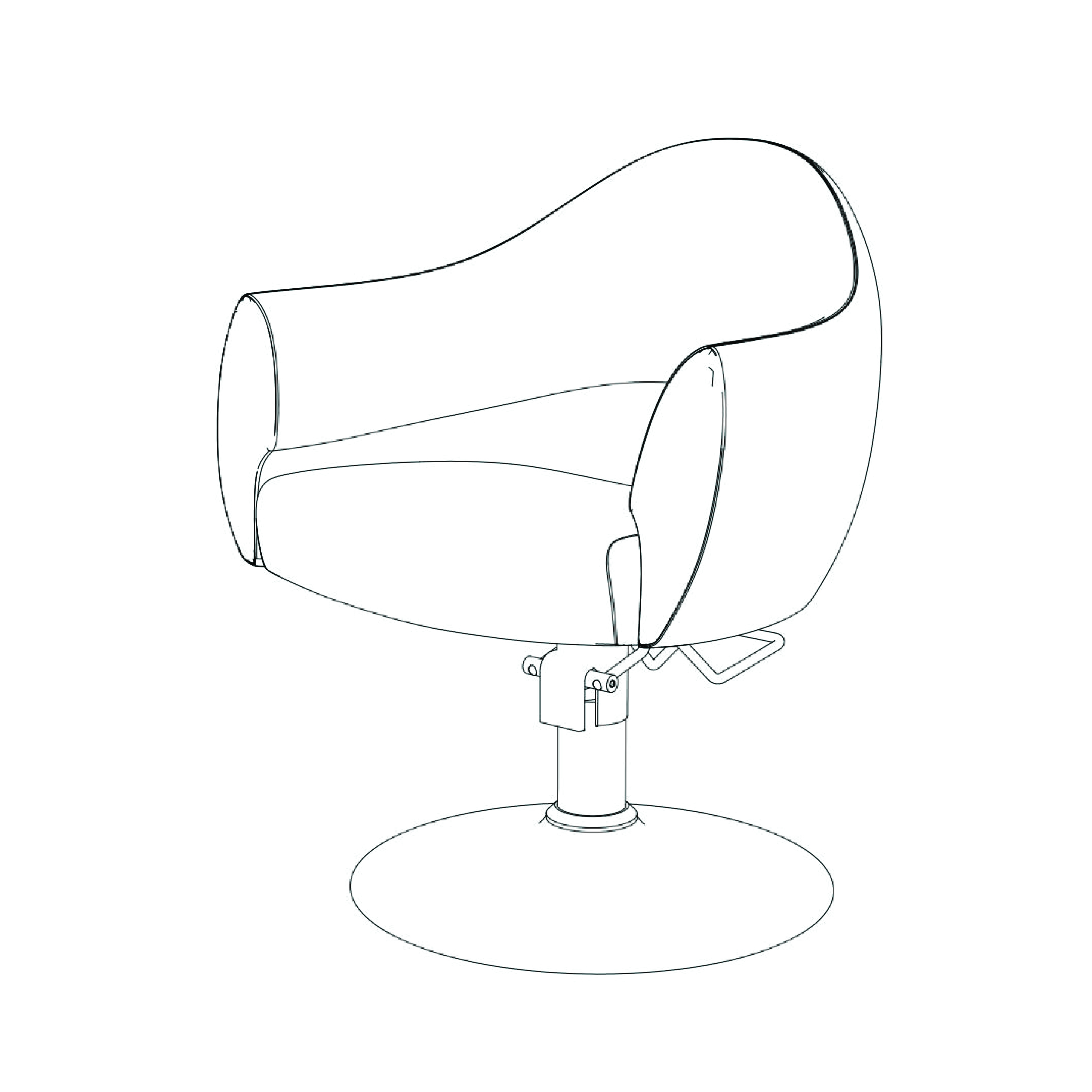 Cutting Chair Yuna Technical View