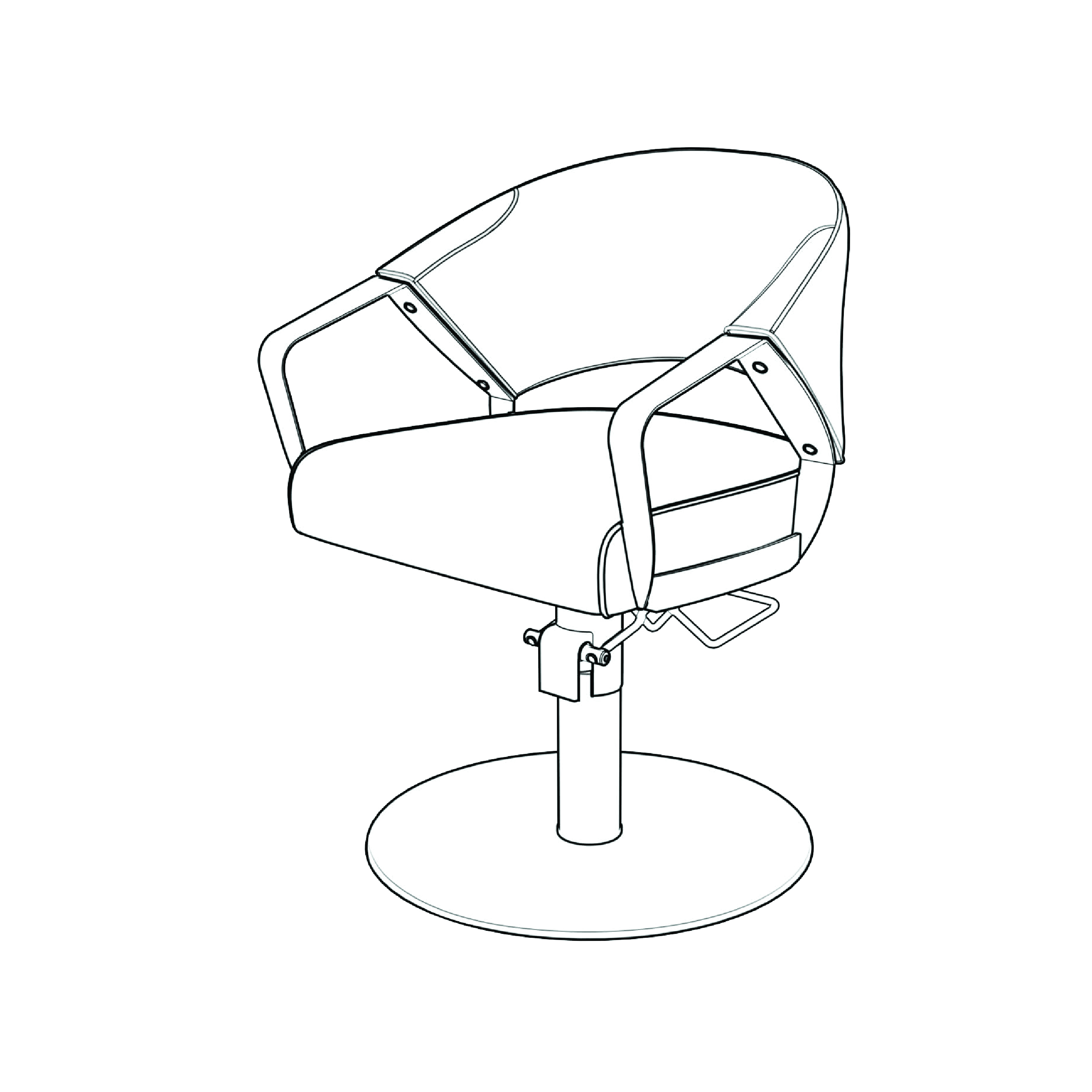 IKONIC Cutting Chair Chie Technical View